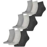 Puma Quarter Sokken Plain 9-pack Antraciet Melange-47/49