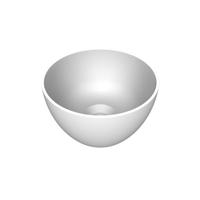 Arqua Olivia Waskom - 22x22cm - rond - opbouw - mat wit WAS111499 Arqua Olivia Waskom - 22x22cm - rond - opbouw - mat wit WAS111499