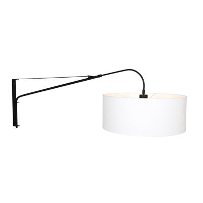 Steinhauer Wand LeeslampGramineus zwart met witte lampenkap - 9321ZW