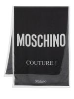 Moschino écharpe à logo imprimé - Noir - thumbnail