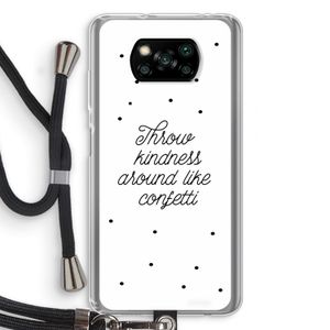 Confetti: Xiaomi Poco X3 NFC Transparant Hoesje met koord