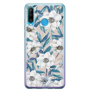 Huawei P30 Lite siliconen telefoonhoesje - Touch of flowers
