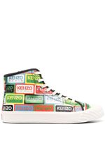 Kenzo baskets montantes à logo imprimé - Vert