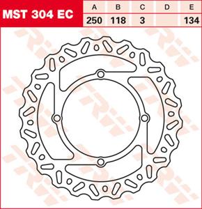 TRW Remschijf, remschijven voor de moto, MST304EC