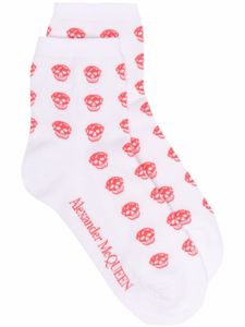 Alexander McQueen chaussettes à motif tête de mort - Blanc