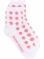 Alexander McQueen chaussettes à motif tête de mort - Blanc - thumbnail