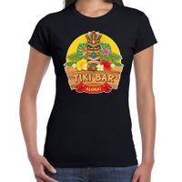 Hawaii feest t-shirt / shirt tiki bar Aloha zwart voor dames