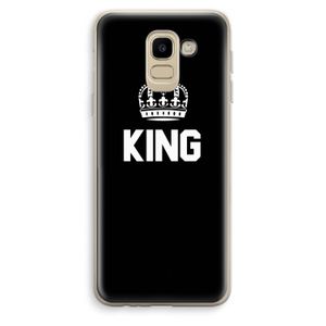 King zwart: Samsung Galaxy J6 (2018) Transparant Hoesje