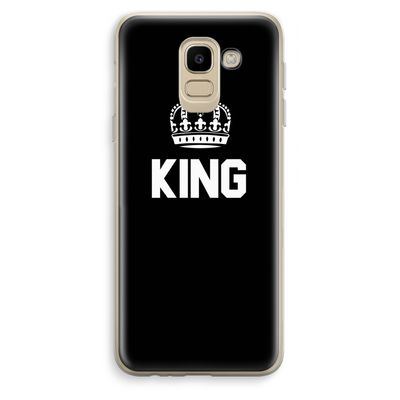 King zwart: Samsung Galaxy J6 (2018) Transparant Hoesje