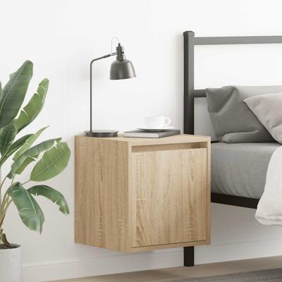 Nachtkastjes 2 st wandgemonteerd 38x34x40 cm sonoma eikenkleur