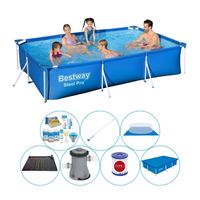 Bestway Steel Pro Rechthoekig Zwembad - 300 x 201 x 66 cm - Blauw - Ultra Voordeelpakket