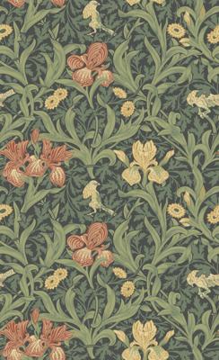 Dutch Wallcoverings Hidden Tr2 -Iris Blue/Green - Blauw/Groen