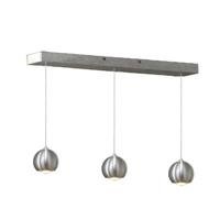 Artdelight 3-lichts hanglamp Denver grijs HL DENVER3 ALU