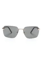 Chopard Eyewear lunettes de soleil carrées à logo gravé - Or