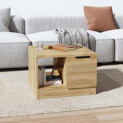Salontafel 50x50x36 cm bewerkt hout sonoma eikenkleurig