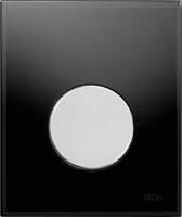 Teceloop Urinoir-Bedieningsplaat Incl. Cartouche Glas Zwart, Toets Mat Chroom - thumbnail