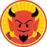 10x Halloween onderzetters duivel   - - thumbnail