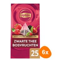 Lipton - Exclusive Selection Zwarte Thee bosvruchten - 6x 25 zakjes