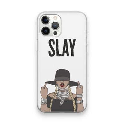 Slay All Day: iPhone 12 Pro Max Transparant Hoesje
