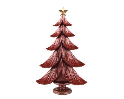 Boom polyresin L8b20,5h34 cm rood Decoris - Decoris Boom polyresin L8b20,5h34 cm rood Decoris - Decoris