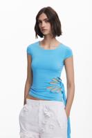 Tyler McGillivary geperforeerd bloemen T-shirt - BLUE - L Tyler McGillivary geperforeerd bloemen T-shirt - BLUE - L