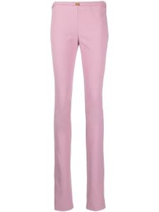 Blumarine pantalon slim à taille ceinturée - Rose