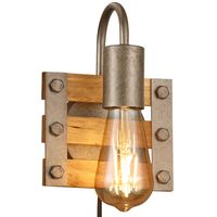 LED Wandlamp - Wandverlichting - Trion Khon - E27 Fitting - 1-lichts - Vierkant - Mat Nikkel - Aluminium - thumbnail