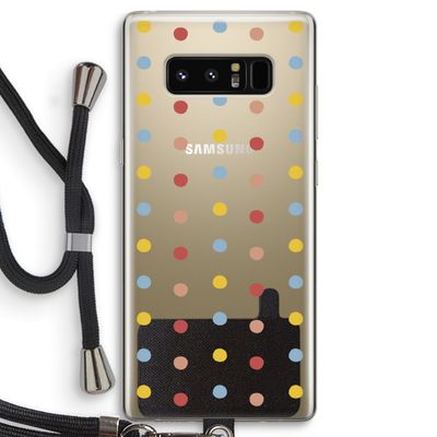 Bollen: Samsung Galaxy Note 8 Transparant Hoesje met koord