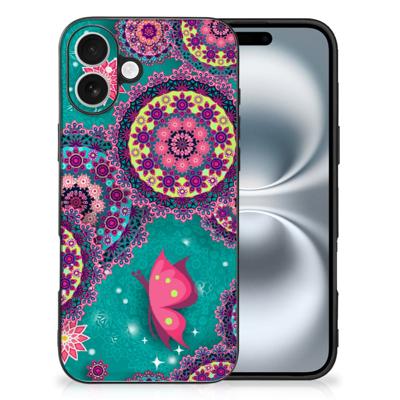 iPhone 16 Leuk Telefoonhoesje Cirkels en Vlinders