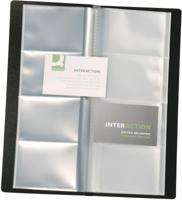 Q-CONNECT visitekaartenmap, Ft 11 x 26 cm, voor 160 kaarten, zwart