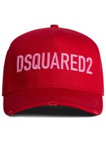 DSQUARED2 casquette en coton à logo brodé - Rouge