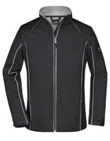 James & Nicholson JN1121 Ladies´ Zip-Off Softshell Jacket - /Black/Silver-(Solid) - XL