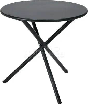Bijzettafel Buiten Metaal Ø48cm Zwart