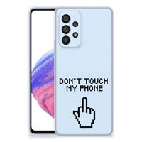 Samsung Galaxy A53 5G Silicone-hoesje Finger Don't Touch My Phone - thumbnail