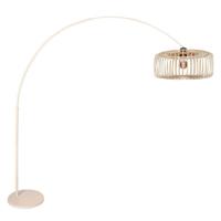 Steinhauer BooglampSparkled Light crème met bamboe kap spijl Ø 60cm - 4320CR