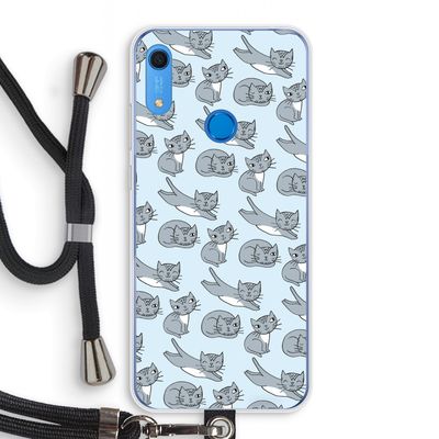 Poezen: Huawei Y6s Transparant Hoesje met koord