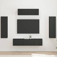 TV-kast 3 pcs Zwart