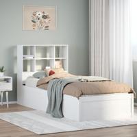 Bedframe zonder matras massief grenenhout wit 90x200 cm