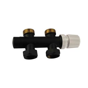 Onderblok BWS Rio Thermostatisch 3/4&apos;&apos; Mat Zwart Recht Zonder Knop