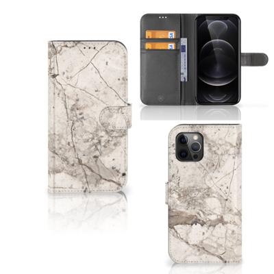 Apple iPhone 12 Pro Max | Bookcase | Marmer Beige