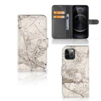 Apple iPhone 12 Pro Max | Bookcase | Marmer Beige