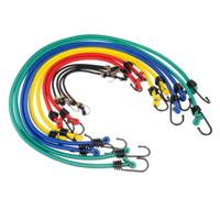 Xtrobb Bagagespinnen - 12x stuks - spanelastiek - multicolor - transportriemen