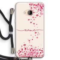 Hartjes en kusjes: HTC U Play Transparant Hoesje met koord