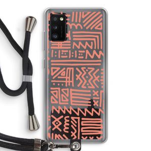 Marrakech Pink: Samsung Galaxy A41 Transparant Hoesje met koord