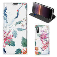 Sony Xperia L4 Hoesje maken Bird Flowers - thumbnail