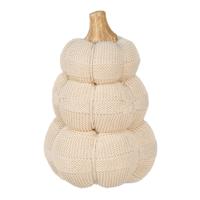 Clayre & Eef Decoratie Pompoen Ø 13x18 cm Beige Stof Beige