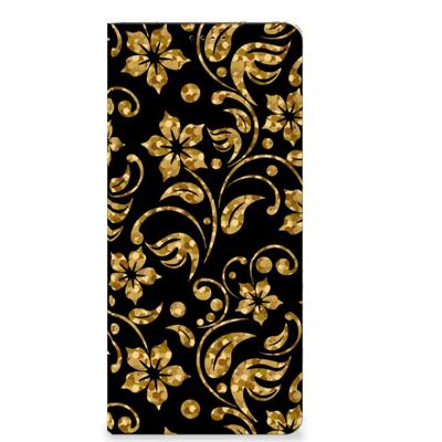OPPO X6 Pro Smart Cover Gouden Bloemen OPPO X6 Pro Smart Cover Gouden Bloemen