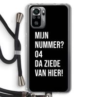 Da ziede van hier - Zwart: Xiaomi Redmi Note 10S Transparant Hoesje met koord