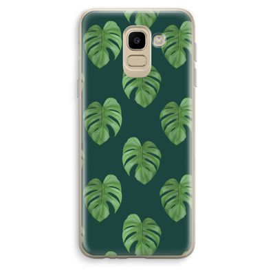 Monstera leaves: Samsung Galaxy J6 (2018) Transparant Hoesje