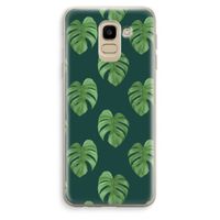 Monstera leaves: Samsung Galaxy J6 (2018) Transparant Hoesje